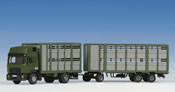 H0 Cattle carrier with trailer and 12 cows