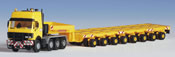 H0 MB SK with SCHEUERLE flat bed trailer