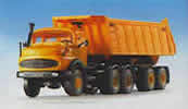 H0 MB round bonnet with MEILLER tippersemi-trailer