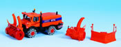 H0 UNIMOG with rotary snow blower and winter set