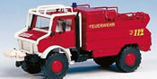 H0 Fire brigade UNIMOG forest fire-fightingvehicle