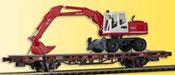 H0 Low side car with ATLAS excavator,finished model **discontinued**