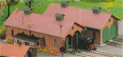 N Loco shed, double track