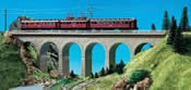 N/Z Ravenna viaduct with ice breaking foundations,single track