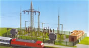H0 Electrical substation Baden-Baden withelectric lightning