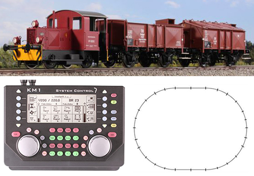 KM1 100004 - Starter set with Class Kö1 Diesel Locomotive, track, cars and digital system 