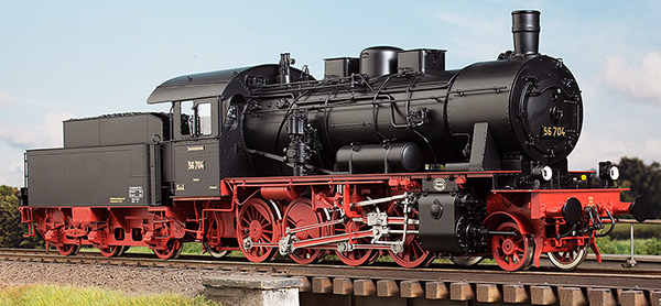 KM1 105601 - German Steam Locomotive BR 56 704, DRG Ep. IIb, Rbd Mainz, NEM