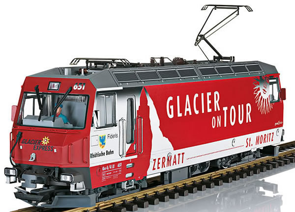 LGB 21428 - Swiss Electric Locomotive Class Ge 4/4 III Glacier on Tour of the RHB (Sound Decoder)