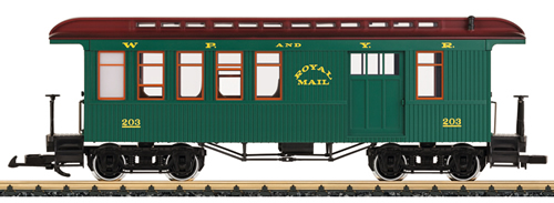 LGB 36816 - WP & YR Passenger Coach with Luggage Compartment