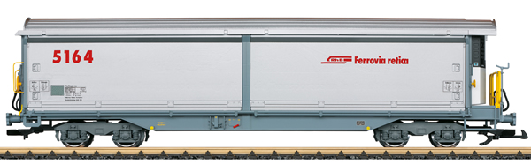 LGB 48574 - RhB Sliding Wall Boxcar no. 5164 - INSIDER MODEL