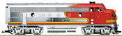 US Diesel Locomotive F7 A unit of the Santa Fe (Sound)
