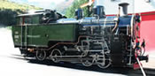 Swiss Steam Locomotive type HG 4/4 of the steam railway Furka-Bergstrecke (DFB) (Sound)