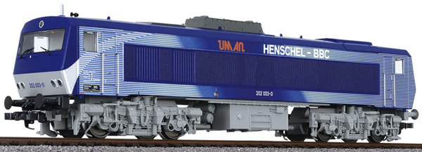 Liliput 132059 - Diesel Locomotive DE2500 Silver / Blue