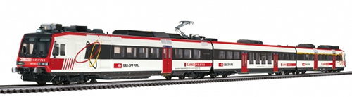 Liliput 133951 - railcar DOMINO Abt+B+RBD Glarner AC