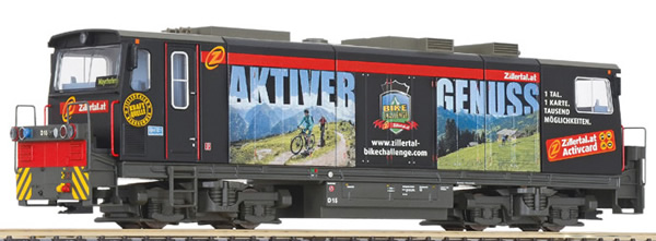 Liliput 142108 - Diesel Locomotive D15 Black Beauty of the Zillertalbahn, advertising of the Zillertal tourism