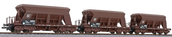 Liliput 230143 - 3pc gravel hopper wagon set