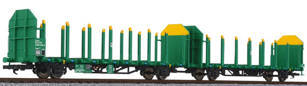 Liliput 235244 - Timber Carrier Wagon, VTG, grün-gelb
