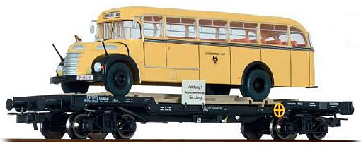 Liliput 235784 - Flat Wagon with Bahnbus Gräf+Stift