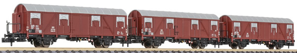 Liliput 260130 - 3pc Covered Wagon Set type Glmhs 50