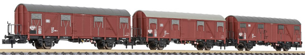 Liliput 260132 - 3pc Covered Wagon Set type Gos 245