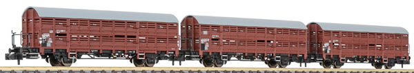 Liliput 260135 - 3pc Freight Car Set type Hbes 358