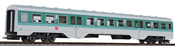 Middle Passenger Car for BR 614 of the DB AG - Turquoise / Grey