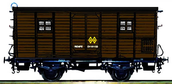 Mabar M-81331 - Baggage car DV61152 RENFE brown