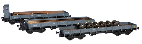 Mabar M-81402 - 3pc Flat Car Set with load