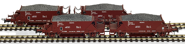 Mabar M-81716 - 4pc Hopper Wagon Set RENFE brown