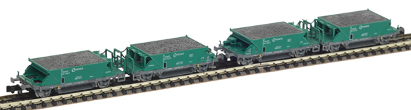 Mabar M-87201 - Set 4 hopper wagon RENFE green/grey