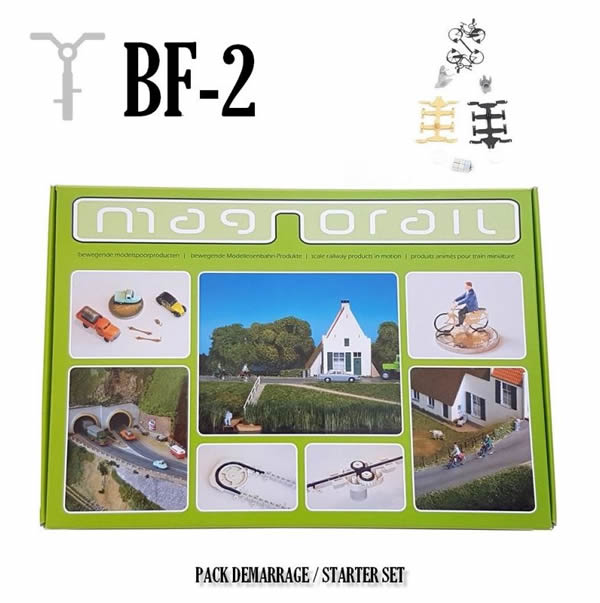 Magnorail BF-2 - Complete Set Magnorail + 2 cyclists H0/OO BF-2