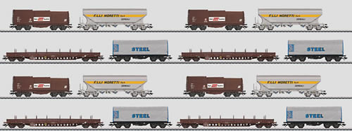 Marklin 00799 - Set with 16 Freight Cars in a Display