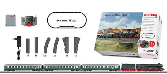 Marklin 29012 - German Express Train Starter Set w/Mobile Station of the DB (Sound Decoder)