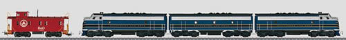 Marklin 37618 - B & O EMD F 7 A-B-A Diesel Electric Locomotive w/Tinplate Caboose (2012 Marklin EXPORT Item)