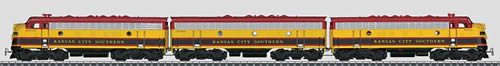 Marklin 37628 - Kansas City Southern EMD F 7 A-B-A Diesel Electric Locomotive (2012 Marklin EXPORT Item)