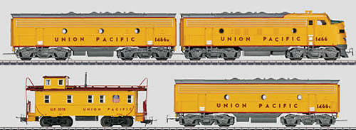 Marklin 37629 - Digital Union Pacific F7 A-B-B Diesel Locomotive and Caboose Set