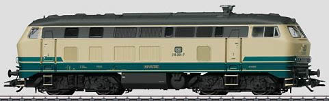 Marklin 37768 - Dgtl DB cl 218 Diesel Locomotive, (ocean blue/beige), mfx+