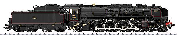 Marklin 39244 - French 1930s Orient Express Steam Locomotive Cl. 241 A of the EST (Sound Decoder)
