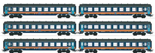 Marklin 40690 - SNCB/NMBS Tin Plate Passenger 6-Car Set