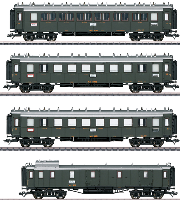 Marklin 41354 - Palatine Railroad Express Train Passenger 4-Car Set, Era I