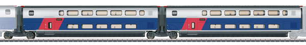 Marklin 43423 - Add-On Car Set 1 for the TGV Euroduplex