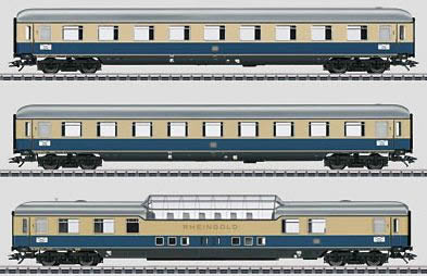 Marklin 43883 - Rheingold 1962 Express Train Passenger Car Set 1