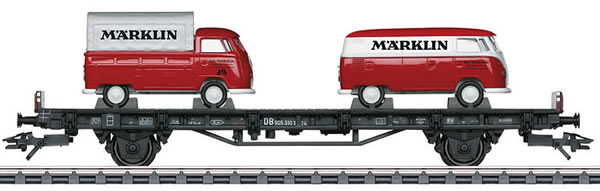 Marklin 45083 - Auto Transport Wagen with 2 VW-Bus Transporter T1 Märklin - MHI Exclusive