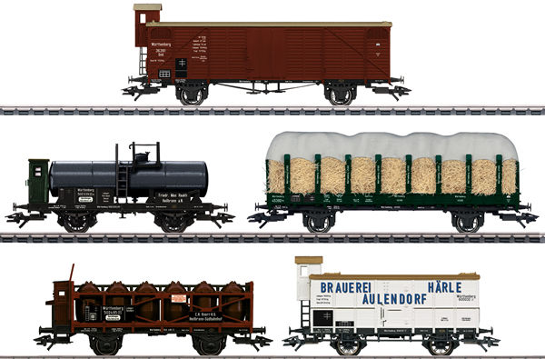 Marklin 45175 - German Freight Car-Set, 5 cars of the W.St.E.