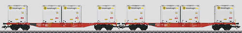 Marklin 47076 - Container Flat Car Set with WoodTainer XS Containers EXCLUSIVE 1/2011 ITEM