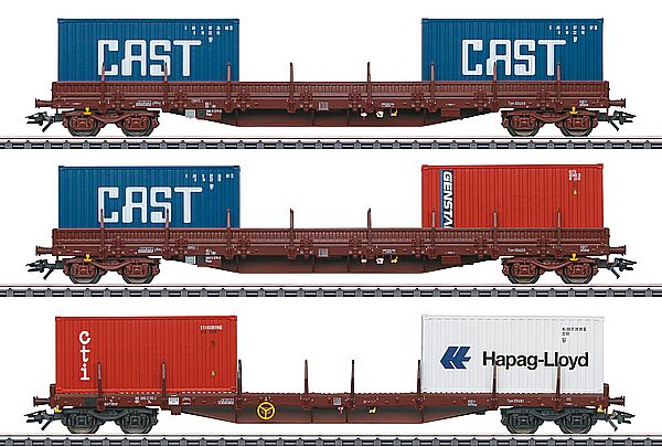 Marklin 47119 - Belgian Container Car Set of the SNCB
