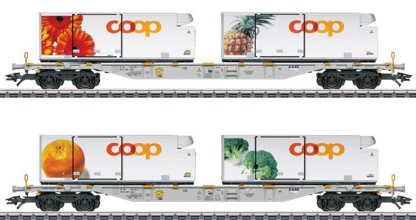 Marklin 47462 - Swiss coop® Container Flat Car Set