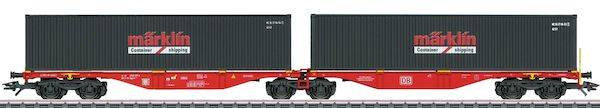 Marklin 47812 - Type Sggrss 80 Double Container Transport Car