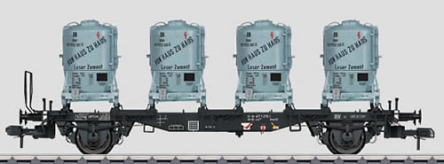 Marklin 58555 - DB type Blms 584 Transport Car w/Cement Container Load