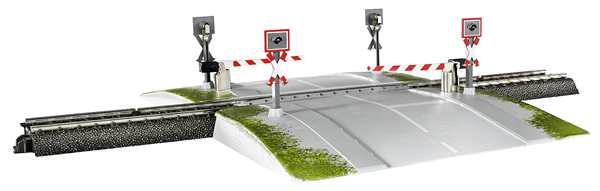 Marklin 74924 - Fully Automatic One-Piece Railroad Grade Crossing (Start up)